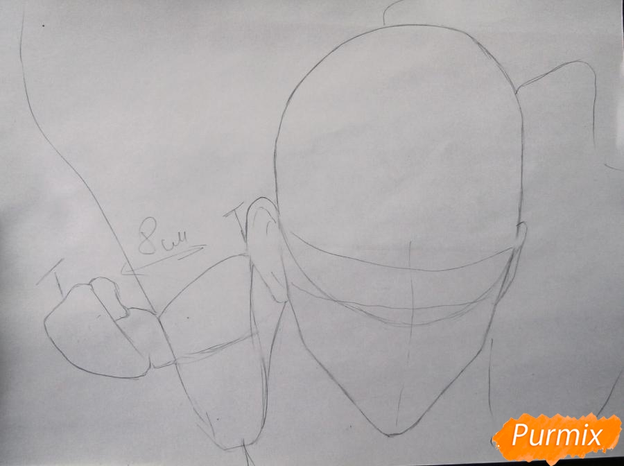 Рисуем Сайтаму главного героя манги/аниме Ванпачмен - шаг 1