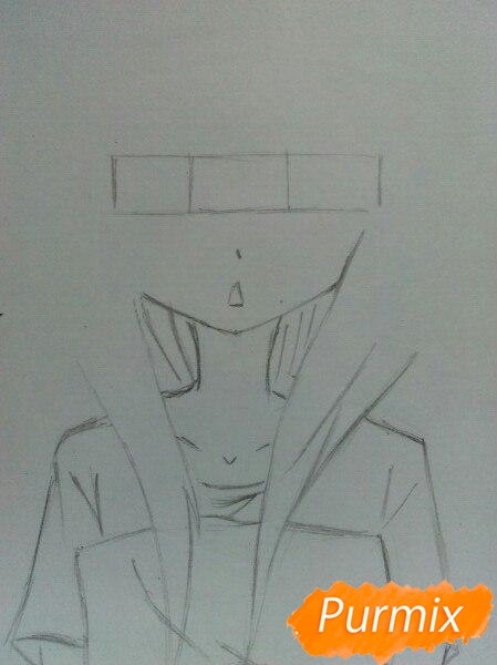 Рисуем сонную аниме девочку цветными карандашами - шаг 3