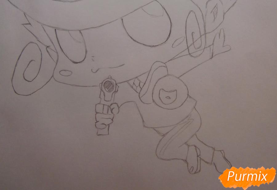 Рисуем Реборна в форме Аркобалено - шаг 5