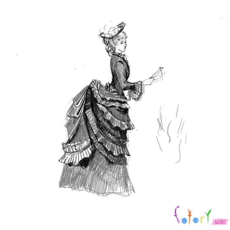Рисуем девушку в платье 19 века