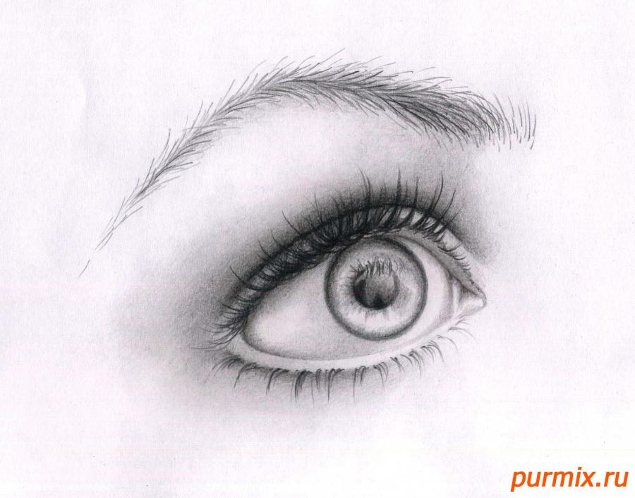 Рисуем глаз девушки - шаг 8