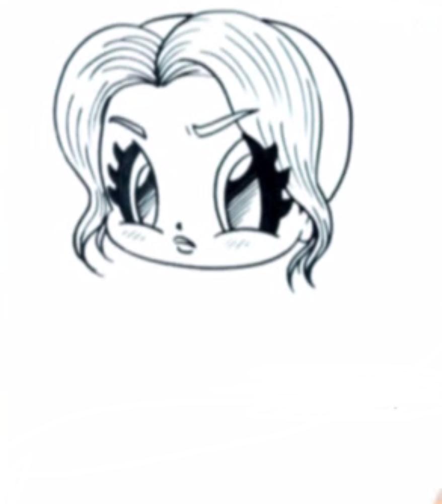 Рисуем чиби Китнисс Эвердин из фильма Голодные игры