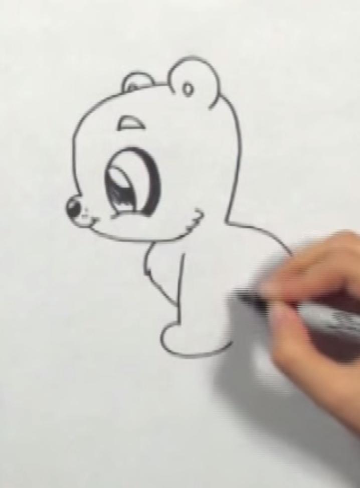 Рисуем мишку в стиле чиби простым