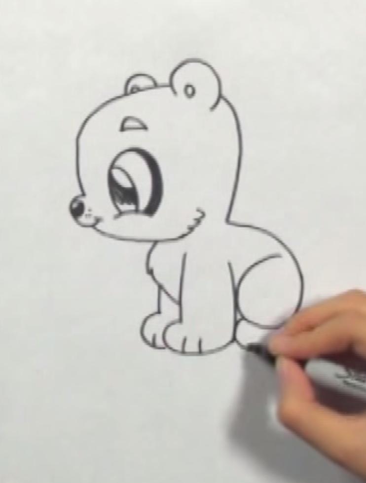 Рисуем мишку в стиле чиби простым