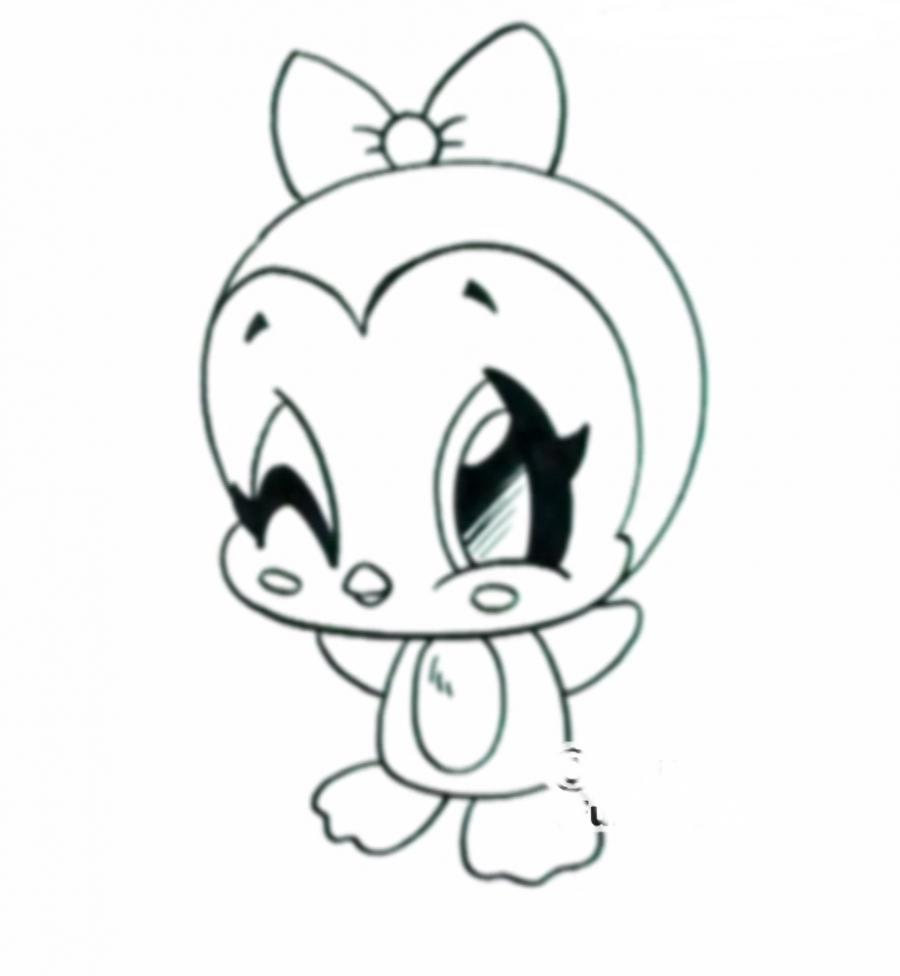 Рисуем пингвинчика в стиле чиби просты