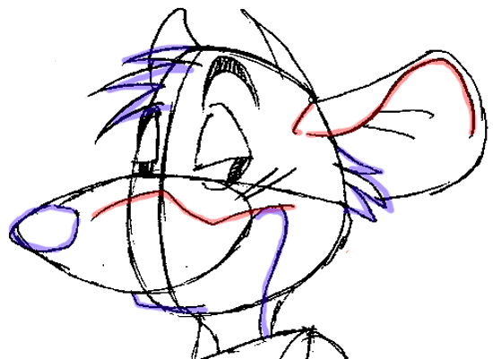 Рисуем мышь Бэзил из Великий мышиный сыщик