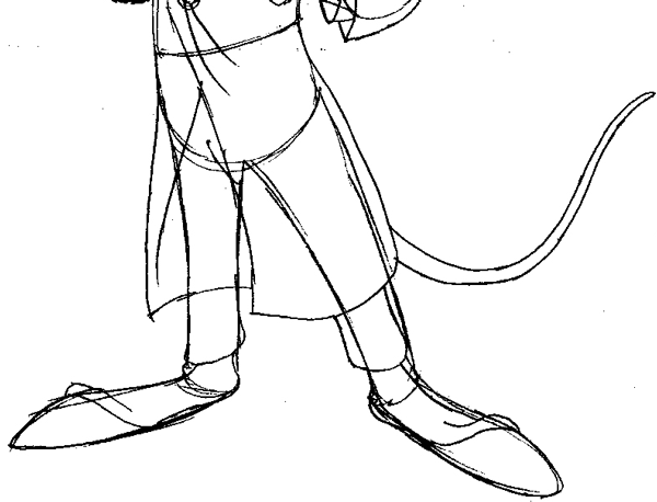 Рисуем мышь Бэзил из Великий мышиный сыщик