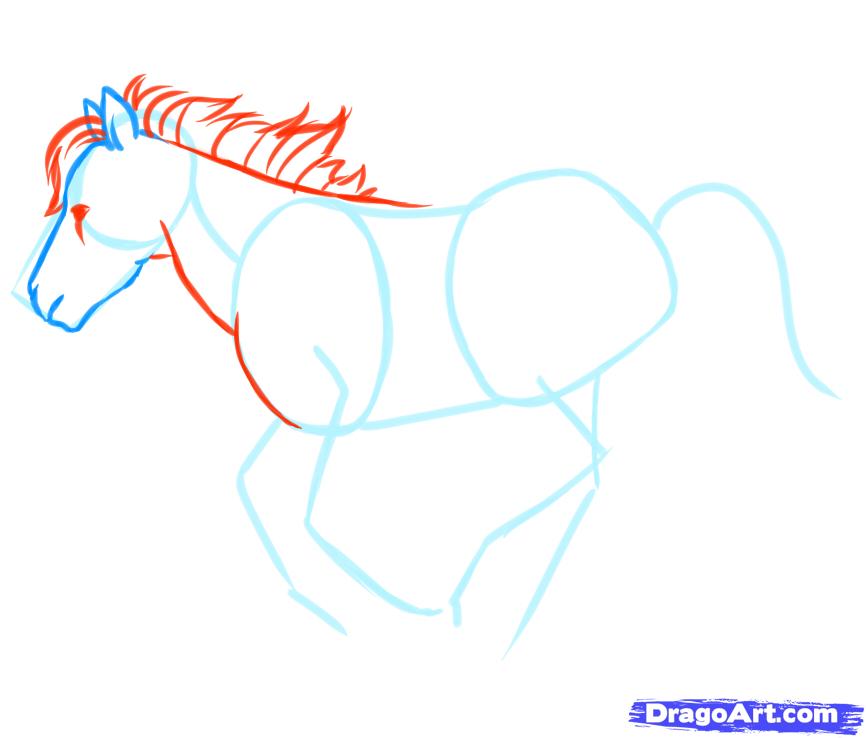 Рисуем пони в движении - шаг 3