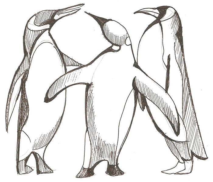 Рисуем трех пингвинов - шаг 5