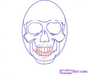 Как рисовать черепа карандашами - шаг 5