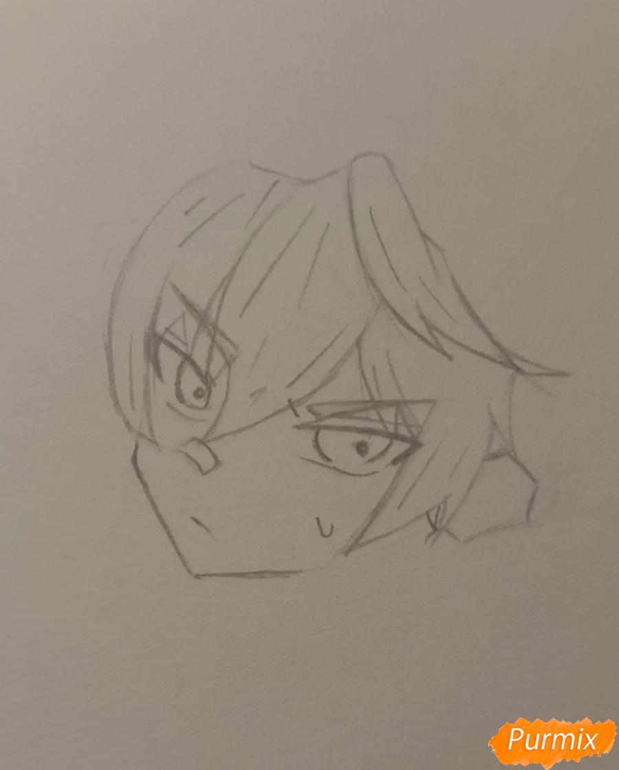 Рисуем Беннета из игры Genshin Impact - шаг 2