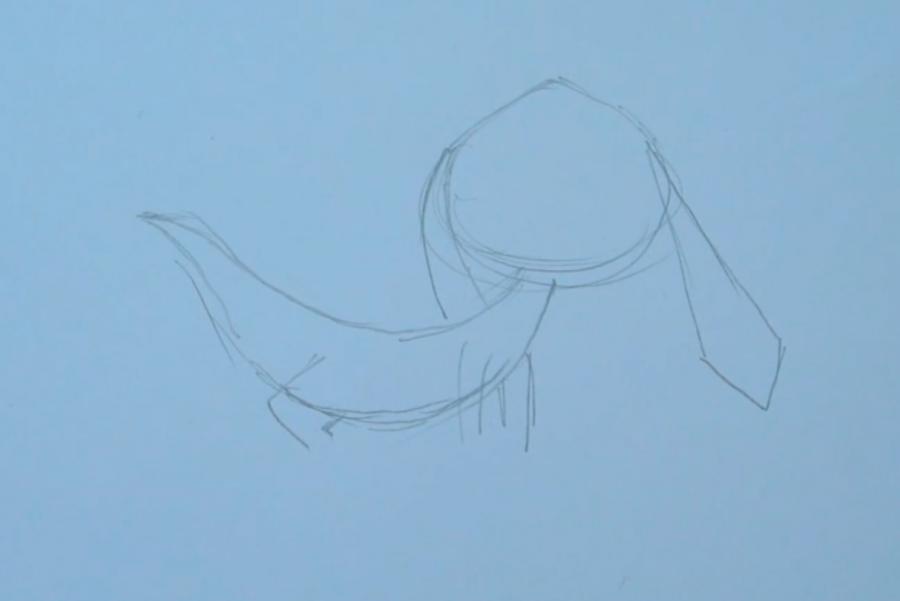 Рисуем покемона Хелиоптиля (Helioptile) - шаг 1