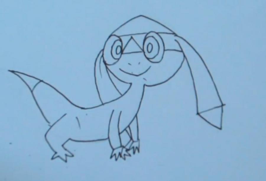 Рисуем покемона Хелиоптиля (Helioptile) - шаг 3