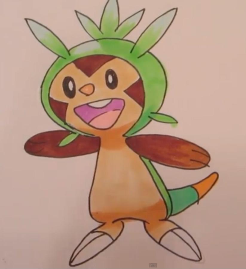 Рисуем покемона Чеспина - шаг 6