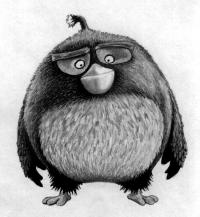 Как нарисвоать Бомба из Angry Birds в кино