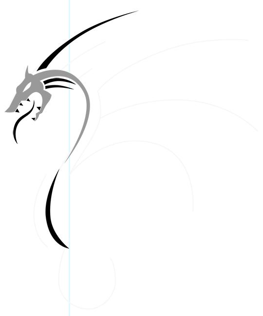 Рисуем дракона в стиле тату - шаг 5